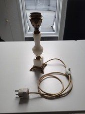 Lampenfuß, Messing, Marmor ? älter, Bastler, ohne Lampenschirm,  ca. 27 cm hoch