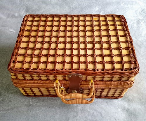 Picknickkorb korb box leer - picknickkorb, 17"