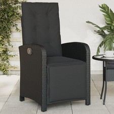 Gartensessel Verstellbar mit Fußteil Gartenstuhl Sessel Stuhl Poly Rattan vidaXL