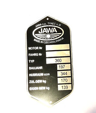 Rahmenplakette Typenschild