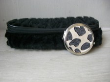 Kosmetiktasche + Taschenspiegel schwarz Kunstfell Poodlebag