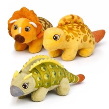 3er set plüsch dinosaurier - set,