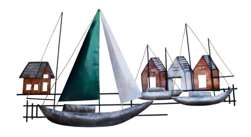 Wanddeko schiff metall - wanddeko,