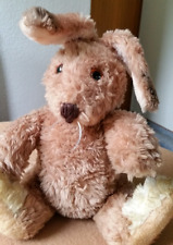 TEDDY HERMANN PLÜSCH HASE Mohair Braun - Ca 43CM - 1960 - 5Gelenke - Gut in Form