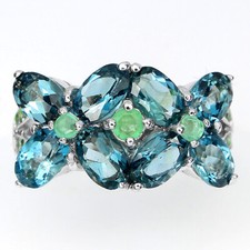 Blautopas Smaragd Tsavorit