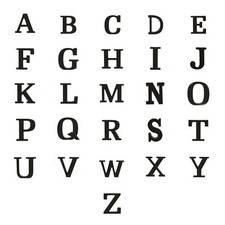 Schwarz L Holz Alphabet
