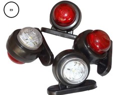 4x LED Begrenzungsleuchten Positionsleuchten 12V 24V LKW PKW Anhänger Lampen E9
