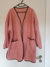 Kuscheljacke Strickjacke flauschig Cardigan Bouclé Jacke apricot