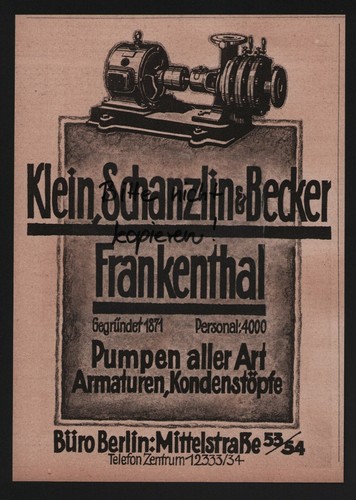 Frankenthal werbung 1917 - werbung,