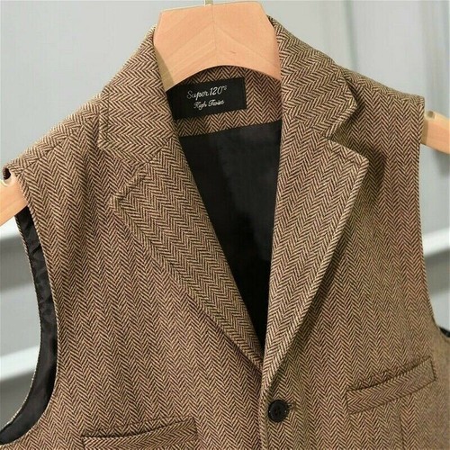 Herren tweed weste - tweed,