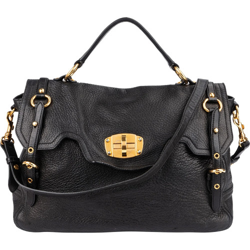 Miu pebbled leather - pebbled,