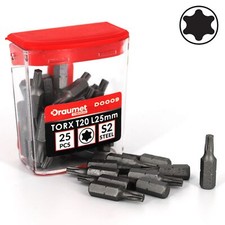 25 TORX Bits aus S2 Stahl T10