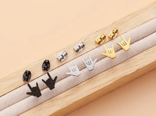 Paar ohrstecker ohrringe - 1,