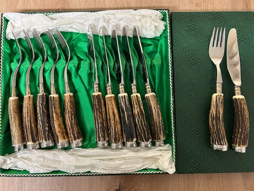 Vintage jagdbesteck hubertus - jagdbesteck,