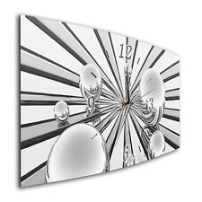 BM Wanduhr 60 cm x 30 cm leises Uhrwerk Quarzuhrwerk 185-1a Digital Art Abstrakt