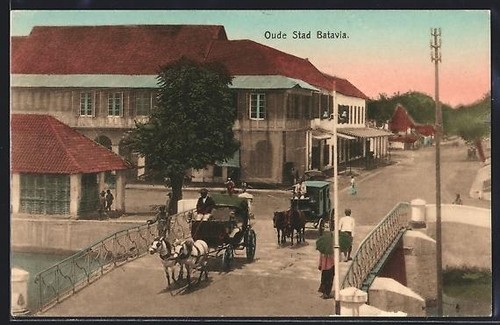 Ansichtskarte batavia oude - ansichtskarte, batavia,