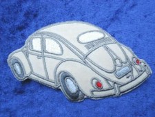 + VOLKSWAGEN VW Käfer Aufnäher / Sticker / Patch Ovali  beige  NUR HIER