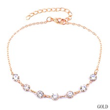 Fußkette Fußkettchen Fusskette "DIAMANTENZAUBER" in Gold & Silber -  Schmuck NEU