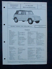 1x VW Kübel 181 The Thing Jagdwagen  Prospekt Brochure VDA Typenblatt 1969 04