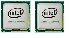 Matched Pair 2x Intel Xeon CPU e5-2697v2 CPU SR19H 12 Core 12x 2,7 GHz LGA2011
