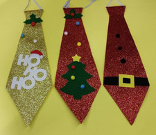 Krawatte Glitter Merry Christmas Weihnachtskrawatte Partykrawatte Neu