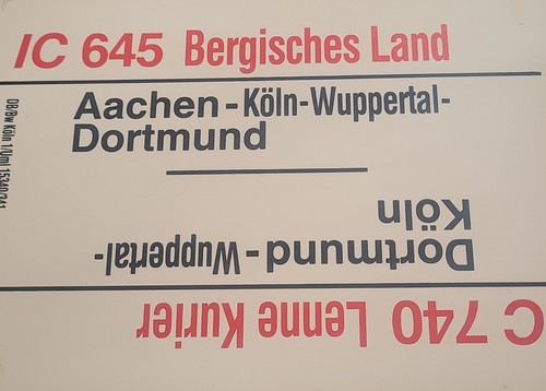 Zuglaufschild 645 - zuglaufschild, ic
