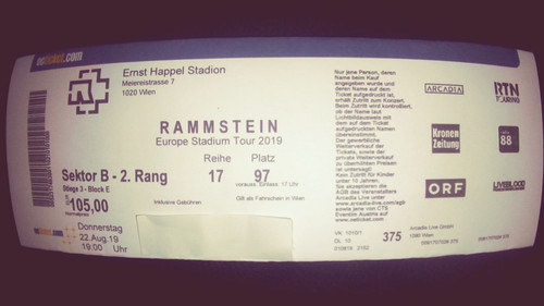 Rammstein wien 2019 - wien, 22.08.2019