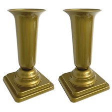 2x Friedhofsvase Gold