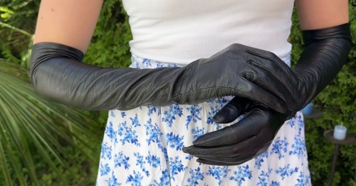 Elegante opernlederhandschuhe - elegante,