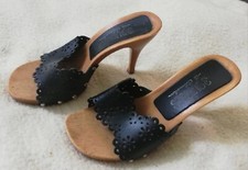 *3 Suisses*SEXI* High heel Pantoletten Clogs *Leder* Gr.37* schwarz* w.NEU