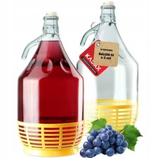 2x 5l Glas Flasche mit Korb