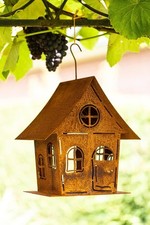 Edelrost Garten Deko Windlicht Vogelhaus Hexenhaus Gartendekoration Rost hängend