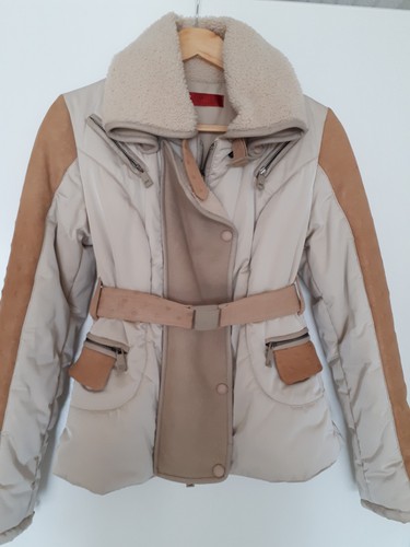 Damenjacke mit ledereinsatz - ,