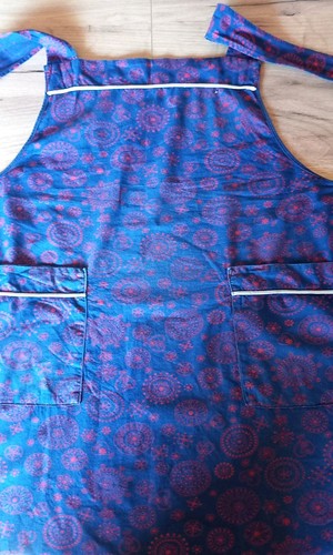 Ddr latzschürze damen - latzschürze, blau