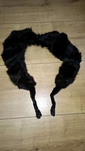 Fuchs schal pelz schwarz - fuchs,