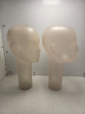 Große mattierte Schaufensterpuppenköpfe - 2er Set - Perücke / Hut / Aufsteller - Markenlos