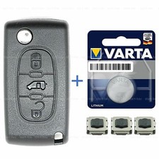 Citroen Berlingo Dispach Auto Klapp Schlüssel 3 Tasten Ersatz Gehäuse repair 