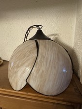 Hängeleuchte im Tiffany Stil Durchmesser ca.42cm 3xE27 40 Watt Messing Gebürstet
