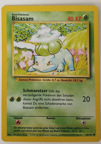Bisasam pokemon karte - pokemon, 1