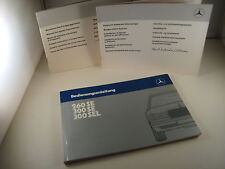 Bedienungsanleitung Mercedes 260 SE 300 SE W126 Ausg. B 1987 Bedienungsanleitung