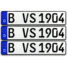 3 Kfz Kennzeichen  520x110mm