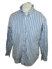 Tommy Hilfiger Langarm Hemd Freizeithemd L blau gestreift Button-Down eher Gr L