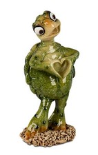 Deko Schildkröte Herz Garten Tier Figur Skulptur Objekt Landschildkröte