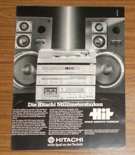 Seltene Werbung vintage HITACHI HA-4700 Verstärker B-85 S HiFi Bausteine 1980