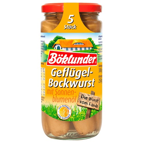 Böklunder geflügel bockwurst - geflügel,