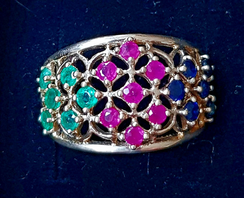 Ring gebgold 375 mit rubin - ring,