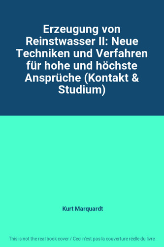 Erzeugung von reinstwasser - erzeugung,