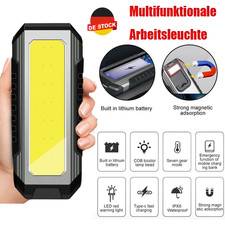 4000mAh COB LED Arbeitsleuchte mit Magnet Akku Werkstattlampe Handlampe