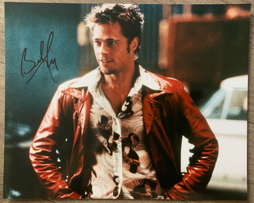 Brad pitt signed 8x10 foto - pitt,