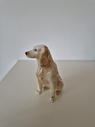 Porzellan hund golden - porzellan,